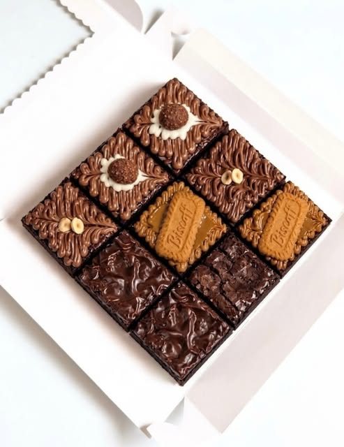 A box of assorted brownies